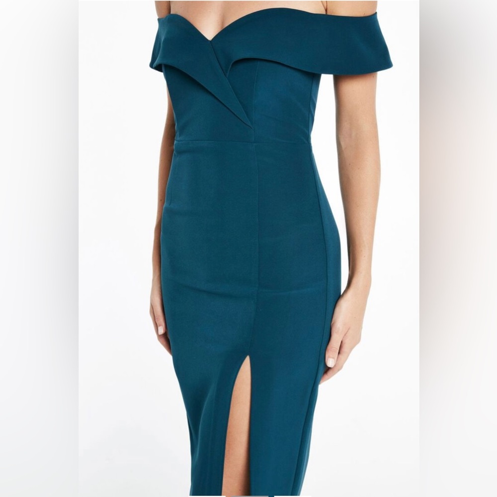 Bardot Bella teal midi dress
